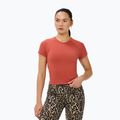 Women's yoga T-shirt Sweaty Betty Athlete Crop Seamless Workout terrazzo red