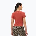 Women's yoga T-shirt Sweaty Betty Athlete Crop Seamless Workout terrazzo red 3