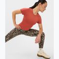 Women's yoga T-shirt Sweaty Betty Athlete Crop Seamless Workout terrazzo red 4