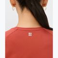 Women's yoga T-shirt Sweaty Betty Athlete Crop Seamless Workout terrazzo red 5