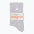 Women's socks Sweaty Betty Pilates Crew Gripper 2 pary light grey marl 2