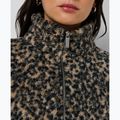 Women's sweatshirt Sweaty Betty Plush Contrast Zip Up Fleece brown ink leopard print 5