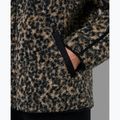 Women's sweatshirt Sweaty Betty Plush Contrast Zip Up Fleece brown ink leopard print 6