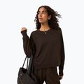 Women's sweatshirt Sweaty Betty After Class Yoke Crop espresso brown