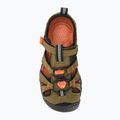 KEEN Seacamp II CNX dark olive/gold flame children's sandals 6