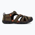 Junior's sandals KEEN Seacamp II CNX dark olive/gold flame 2