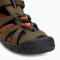 Junior's sandals KEEN Seacamp II CNX dark olive/gold flame 7