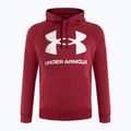 Men's Under Armour Rival Fleece Big Logo HD hoodie red and white 1357093 4