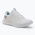 Women's training shoes Under Armour W Charged Aurora 2 white/white/metallic warm silver