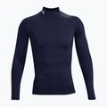 Men's Under Armour Heat Gear Armour Comp Mock midnight navy/white training longsleeve 5