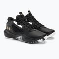 Under Armour Lockdown 6 basketball shoes black/black/metallic gold 4