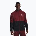 Under Armour Pique Track men's training sweatshirt black and maroon 1366202