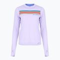 Women's Brooks Distance Graphic LS heather violet dash/stripe running shirt