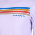 Women's Brooks Distance Graphic LS heather violet dash/stripe running shirt 3