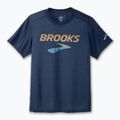 Men's Brooks Distance 3.0 blue slate/br logo running shirt 4