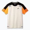 Men's Brooks Run Visible 2.0 ecru/fluoro flash/black running shirt 6