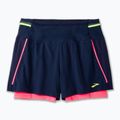 Women's Brooks High Point 3" 2IN1 2.0 running shorts navy/neo pink 9