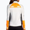 Women's Brooks Run Visible 1/2 Zip 2.0 ecru/fluoro flash/black running sweatshirt 2