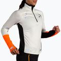 Women's Brooks Run Visible 1/2 Zip 2.0 ecru/fluoro flash/black running sweatshirt 3