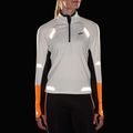 Women's Brooks Run Visible 1/2 Zip 2.0 ecru/fluoro flash/black running sweatshirt 4