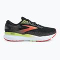 Men's Brooks Ghost 16 GTX running shoe black/mandarin red/green 2