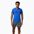 Brooks Distance 3.0 men's running shirt neo blue/brooks logo 2