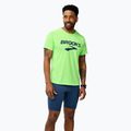 Men's Brooks Distance 3.0 neo limeade/brooks logo running shirt 2