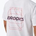 Men's running top Brooks Graphic white/burgundy blaze/cosmic 4