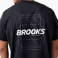 Men's running top Brooks Graphic black/white/slate grey 4