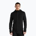 Men's Icebreaker Quantum III LS Zip Hood trekking sweatshirt black IB0A59JX0011