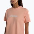 Women's Napapijri S-Box pink salmon T-shirt 4