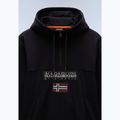 Men's Napapijri Burgee Half Zip Hooded 2.0 sweatshirt black 041 7