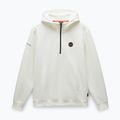 Men's Napapijri B-Badge Half Zip Hooded white heron sweatshirt 5