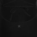 Women's Hurley Solid Square Neck Moderate One Piece Swimsuit Black 3