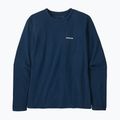 Women's trekking T-shirt Patagonia P-6 Logo Responsibili-Tee LS tidepool blue 8