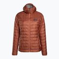 Women's insulated jacket Patagonia Nano Puff Hoody burl red