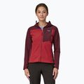 Women's softshell jacket Patagonia R1 CrossStrata Hoody touring red