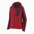 Women's softshell jacket Patagonia R1 CrossStrata Hoody touring red 9