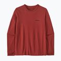 Women's trekking T-shirt Patagonia P-6 Logo Responsibili-Tee LS burl red 5