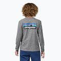 Women's Patagonia P-6 Logo Responsibili-Tee gravel heather longsleeve 2