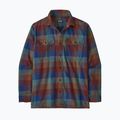 Men's Patagonia Organic Cotton MW Fjord Flannel shirt guides/superior blue 4