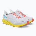 HOKA men's running shoes Clifton 8 Wide white 1121374-BDBI 4
