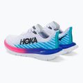 HOKA men's running shoes Mach 5 white/scuba blue 3