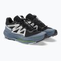 Men's Salomon Pulsar Trail running shoes black/china blue/arctic ice 7