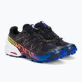 Men's running shoes Salomon Speedcross 6 GTX black/surf the web/safety yellow 7