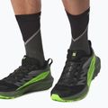 Men's running shoes Salomon Sense Ride 5 black/laurel wreath/green gecko 13