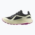 Salomon Ultra Flow women's running shoes black/transparent yellow/rose violet 10
