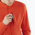 Men's Salomon Essential Lightwarm FZ trekking sweatshirt cherry tomato 3