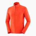 Men's Salomon Essential Lightwarm FZ trekking sweatshirt cherry tomato 5