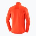 Men's Salomon Essential Lightwarm FZ trekking sweatshirt cherry tomato 6